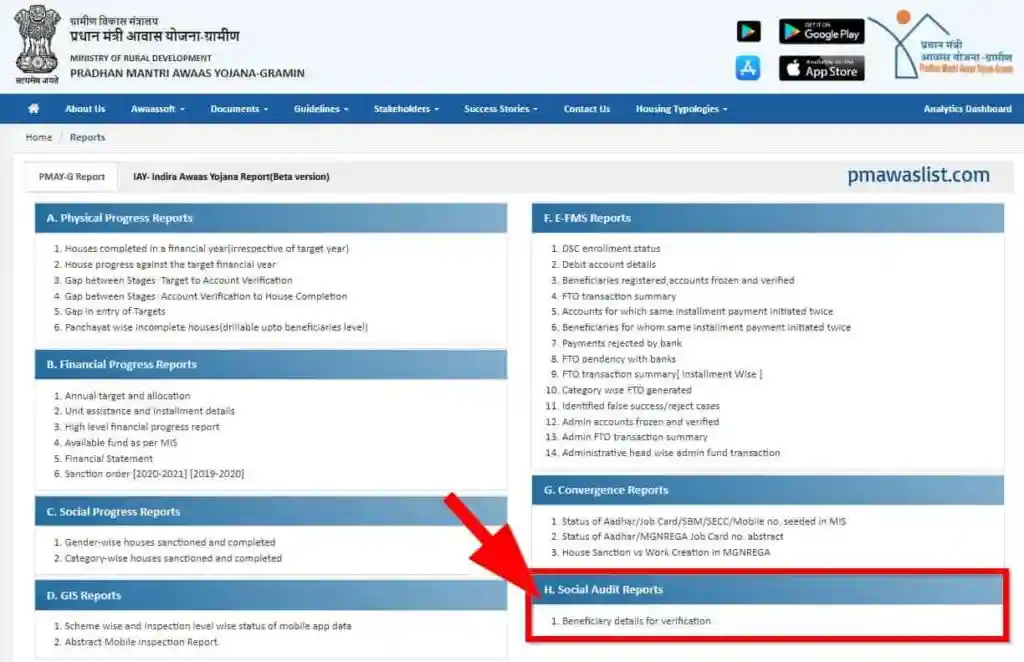 PM Awas Yojana 2.0 Gramin Beneficiary Details